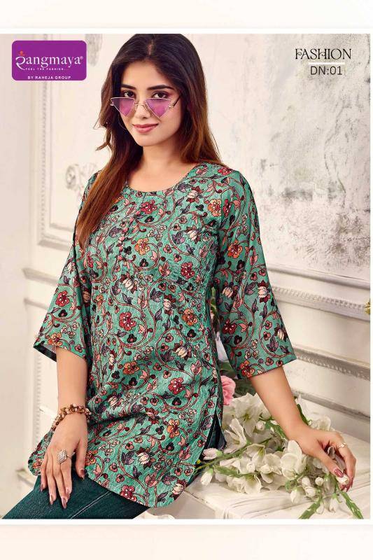 Rangmaya fashion short top Kurti wholesale online